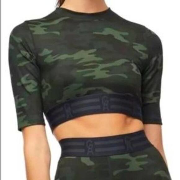 Good American Performance - The Iron Crop Top, Camo Print, New With Tags, Size 5 - Picture 2 of 13
